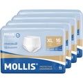 Mollis Incontinence Pants Unisex Disposable Adult Pull Up Nappies Maximum Absorbency Protective Underwear X-Large White 64 Pack - Damaged Box