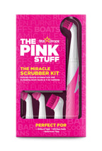 The Pink Stuff Miracle Scrubber Kit Electric Cleaning Tool with 4 Interchangeable Brush Heads for Bathroom Kitchen and Grout Cleaning - Damaged Box