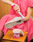 The Pink Stuff Miracle Scrubber Kit Electric Cleaning Tool with 4 Interchangeable Brush Heads for Bathroom Kitchen and Grout Cleaning - Damaged Box