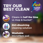 Flash Power Spray Mop Floor Cleaner Starter Kit Includes 1 Washable and 2 Disposable Pads All-In-One Hard Floor Cleaning System - Very Good