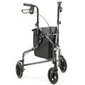 Days Lightweight Tri Wheel Walker Rollator - Aluminium 3 Wheel Folding Mobility Walking Frame - Height Adjustable with Bag - Quartz - Very Good