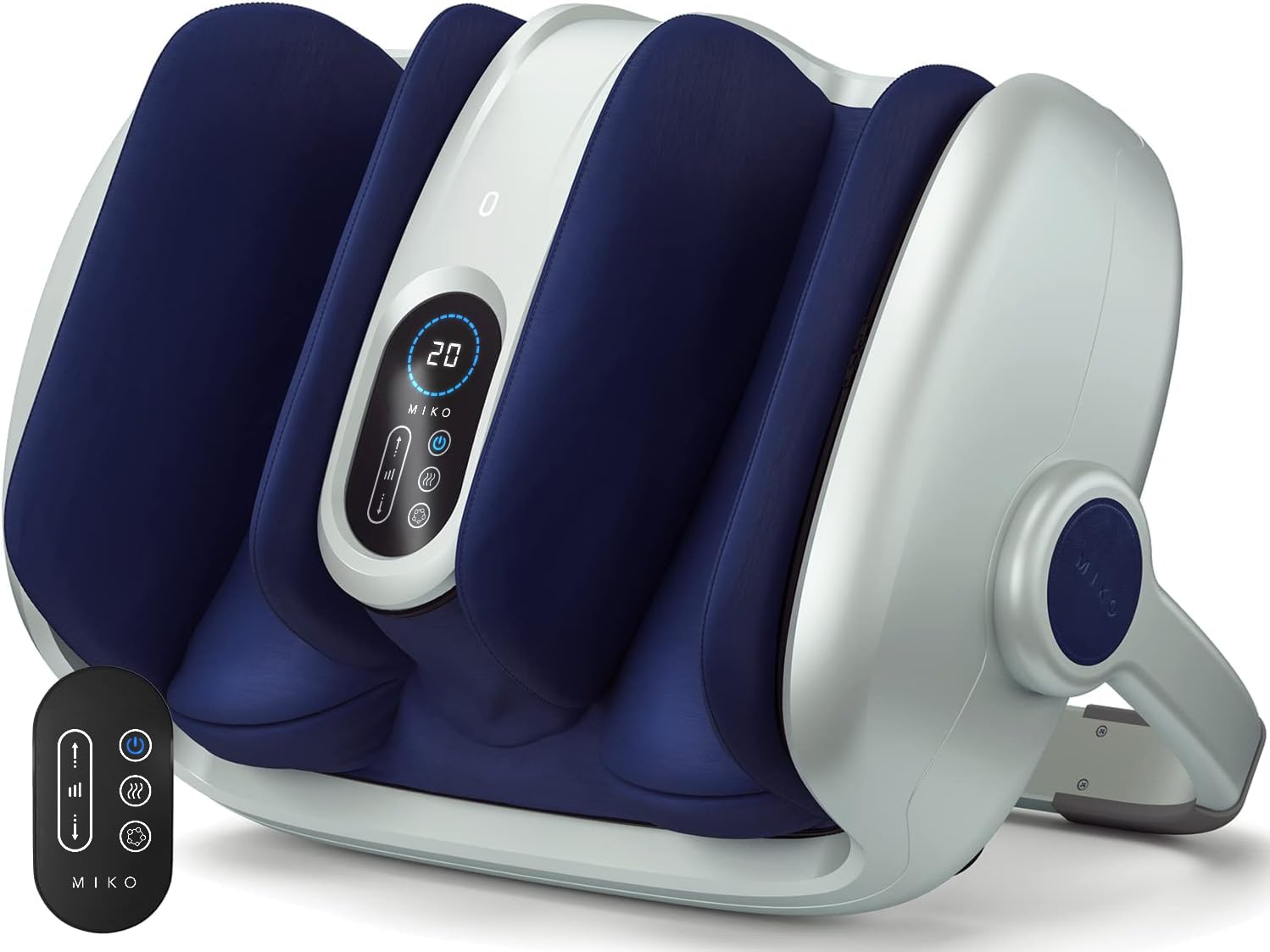 Miko Shiatsu Foot Massager Machine with Heat Therapy Deep Tissue Kneading for Circulation and Plantar Fasciitis Relief Fits Up to Size 15 - Damaged Box