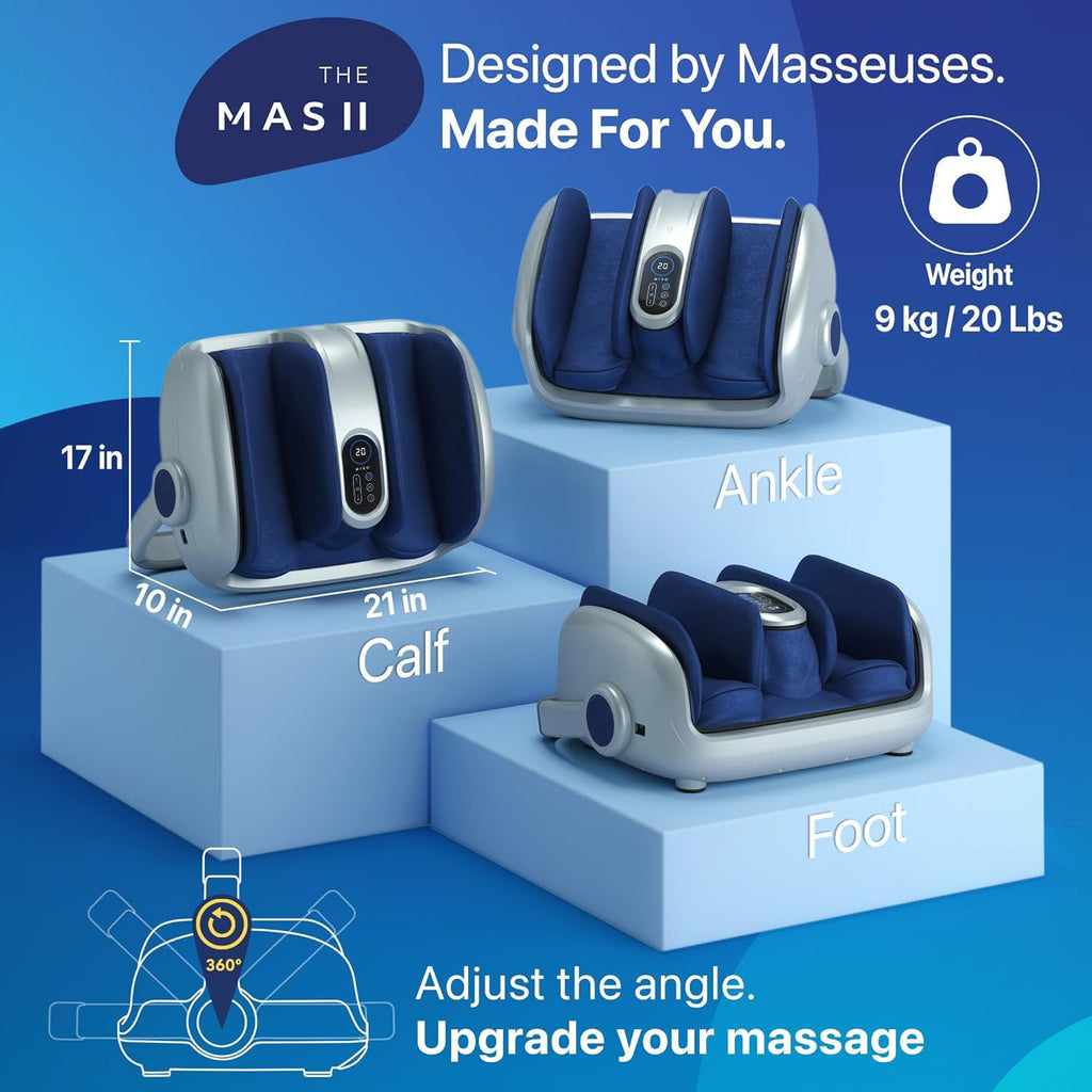Miko Shiatsu Foot Massager Machine with Heat Therapy Deep Tissue Kneading for Circulation and Plantar Fasciitis Relief Fits Up to Size 15 - Damaged Box