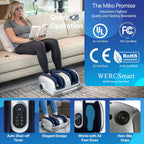 Miko Shiatsu Foot Massager Machine with Heat Therapy Deep Tissue Kneading for Circulation and Plantar Fasciitis Relief Fits Up to Size 15 - Damaged Box