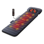 Comfier Full Body Massage Mat with Heat and Shiatsu Neck Massage Pillow - 10 Vibrating Motors and 4 Heating Pads for Back Pain Relief - Damaged Box