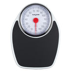 Salter Doctors Style Mechanical Bathroom Scale 150kg Large Dial Analog Body Weight Scales Extra Wide Platform Kilograms Only Black White - Damaged Box