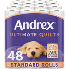 Andrex Ultimate Quilt Toilet Roll 48 Pack Bulk Buy 3-Ply Quilted Toilet Paper Soft Thick Sheets FSC Certified White Bath Tissue Multi Pack - Damaged Box