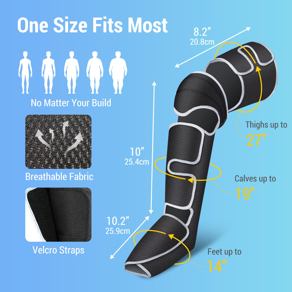 Comfier Leg and Knee Massager Machine with Heat 4D Kneading Calf Massage Boots Electric Compression Wraps for Circulation and Pain Relief - Like New