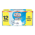 Regina Blitz Household Towels 12 Triple Layered Rolls 70 Sheets Per Roll Extra Large Kitchen Roll Recyclable Paper Packaging FSC Certified