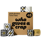Who Gives A Crap Premium Bamboo Toilet Roll Box of 48 Rolls 3-Ply 370 Sheets Sustainable Biodegradable Plastic-Free Eco Friendly Bath Tissue