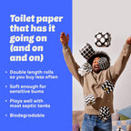 Who Gives A Crap Premium Bamboo Toilet Roll Box of 48 Rolls 3-Ply 370 Sheets Sustainable Biodegradable Plastic-Free Eco Friendly Bath Tissue