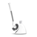 Simplehuman BT1083 Toilet Brush and Holder White Plastic with Stainless Steel Handle Drip-Free Design Bathroom Cleaning Set Removable Head - Damaged Box