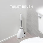 Simplehuman BT1083 Toilet Brush and Holder White Plastic with Stainless Steel Handle Drip-Free Design Bathroom Cleaning Set Removable Head - Damaged Box