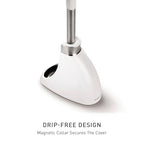 Simplehuman BT1083 Toilet Brush and Holder White Plastic with Stainless Steel Handle Drip-Free Design Bathroom Cleaning Set Removable Head - Damaged Box