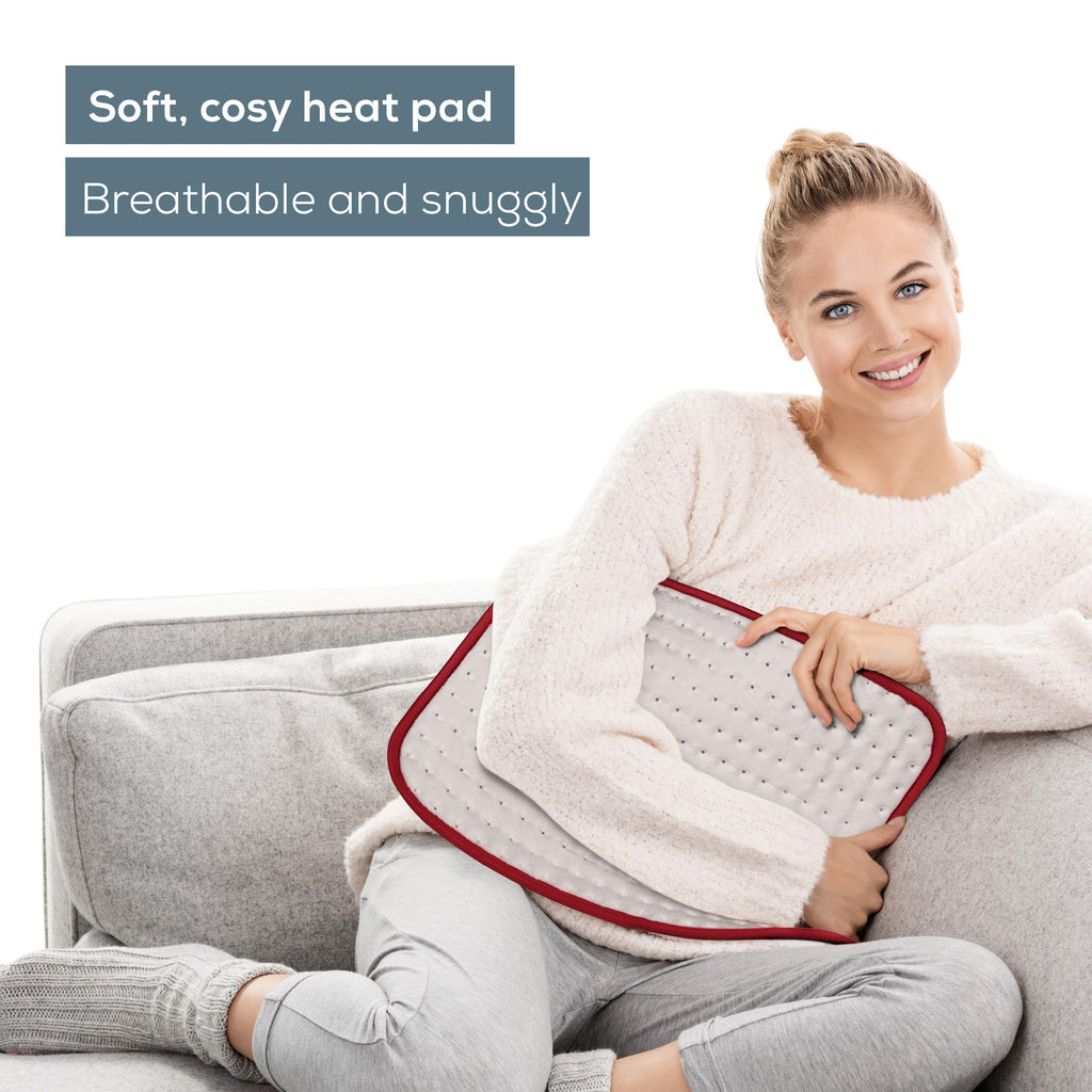 Beurer HK Comfort Heat Pad Super-Soft Electric Heating Pad with 3 Temperature Settings and Auto Switch-Off 44x33cm Machine Washable 100W - Damaged Box