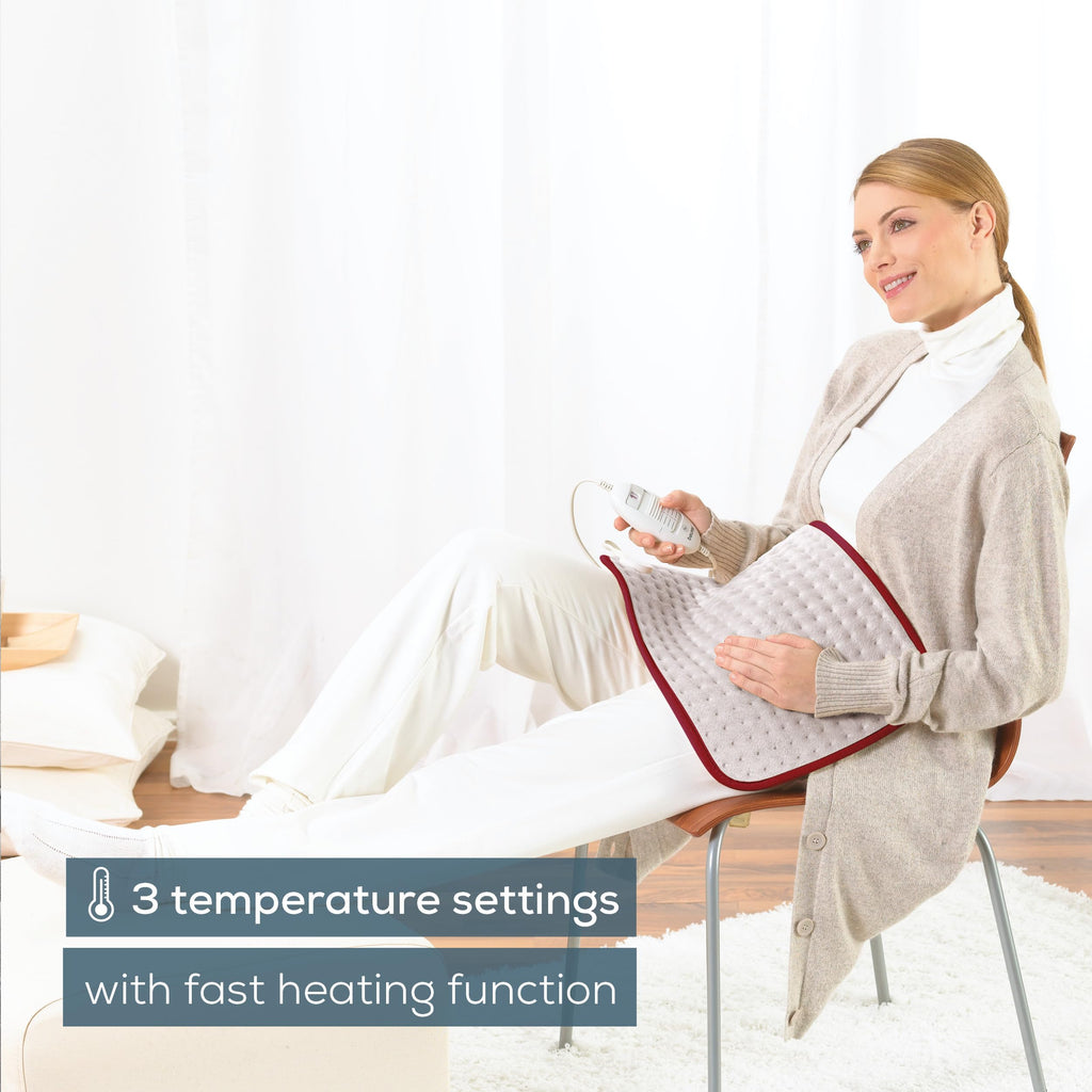 Beurer HK Comfort Heat Pad Super-Soft Electric Heating Pad with 3 Temperature Settings and Auto Switch-Off 44x33cm Machine Washable 100W - Damaged Box