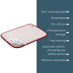 Beurer HK Comfort Heat Pad Super-Soft Electric Heating Pad with 3 Temperature Settings and Auto Switch-Off 44x33cm Machine Washable 100W - Damaged Box