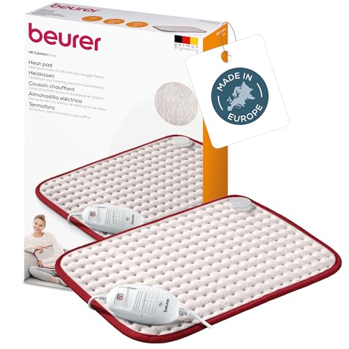 Beurer HK Comfort Heat Pad Super-Soft Electric Heating Pad with 3 Temperature Settings and Auto Switch-Off 44x33cm Machine Washable 100W - Damaged Box