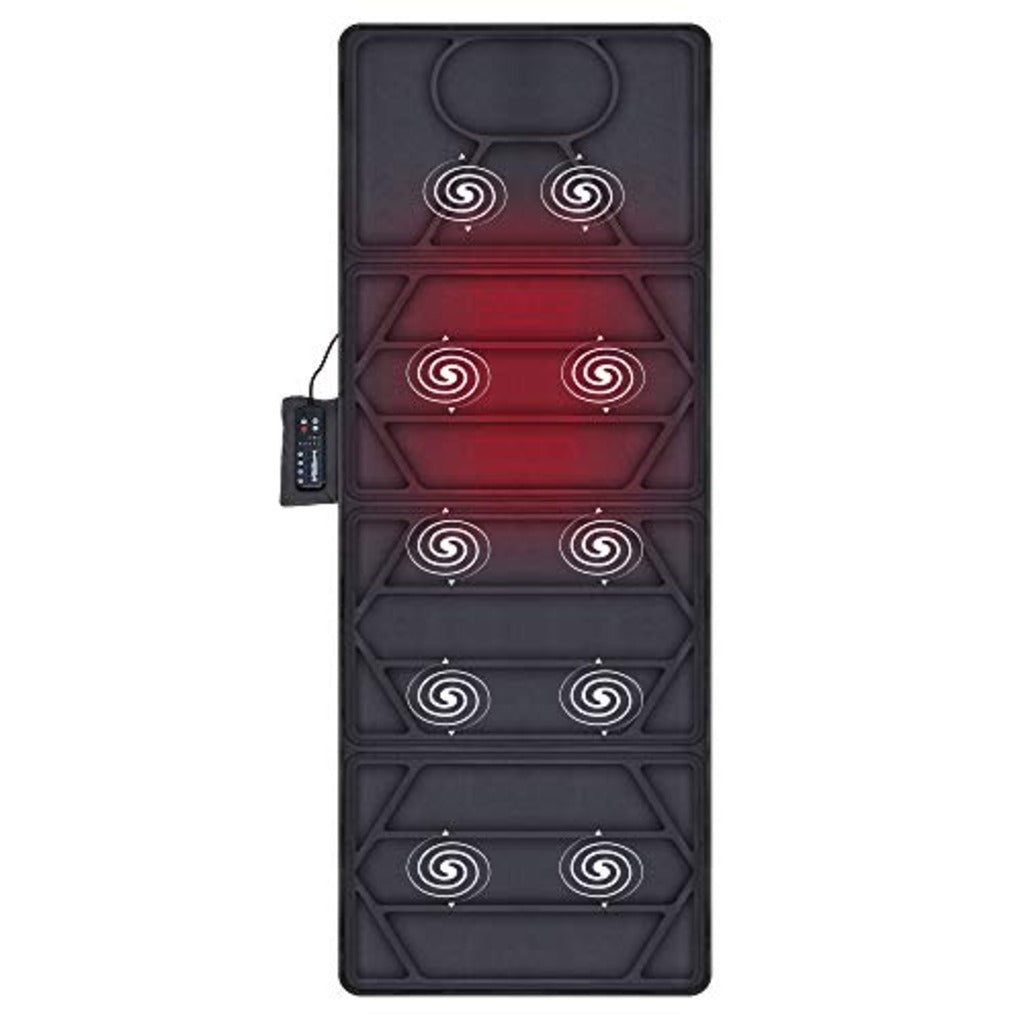 Snailax Full Body Massage Mat with Heat 10 Vibrating Motors Back Massager Mattress Pad with 2 Heating Pads for Neck Lumbar and Calf - Damaged Box