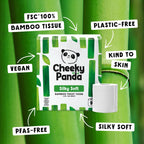 The Cheeky Panda Bamboo Toilet Rolls 45 Pack - 5 x 9 Rolls 3 Ply Eco Friendly Plastic Free Sustainable Compostable Loo Paper Bulk Buy - Damaged Box