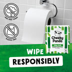 The Cheeky Panda Bamboo Toilet Rolls 45 Pack - 5 x 9 Rolls 3 Ply Eco Friendly Plastic Free Sustainable Compostable Loo Paper Bulk Buy - Damaged Box
