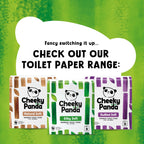 The Cheeky Panda Bamboo Toilet Rolls 45 Pack - 5 x 9 Rolls 3 Ply Eco Friendly Plastic Free Sustainable Compostable Loo Paper Bulk Buy - Damaged Box