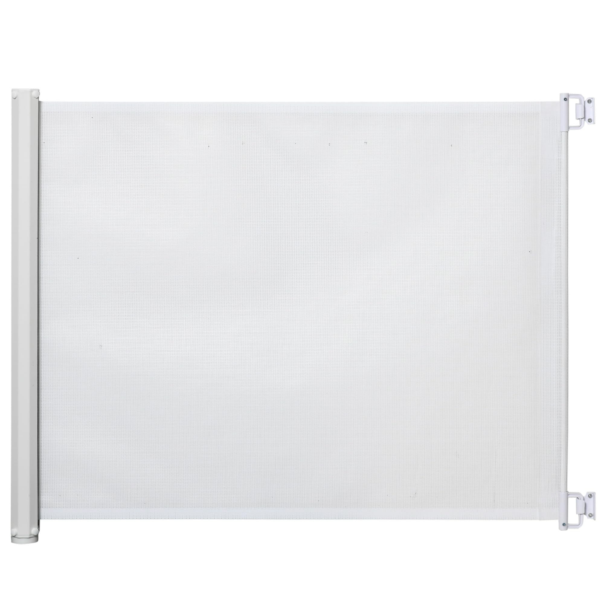PawHut Retractable Dog Gate Mesh Pet Safety Barrier Extends to 115cm Indoor Guard for Stairs and Doorways White - Damaged Box