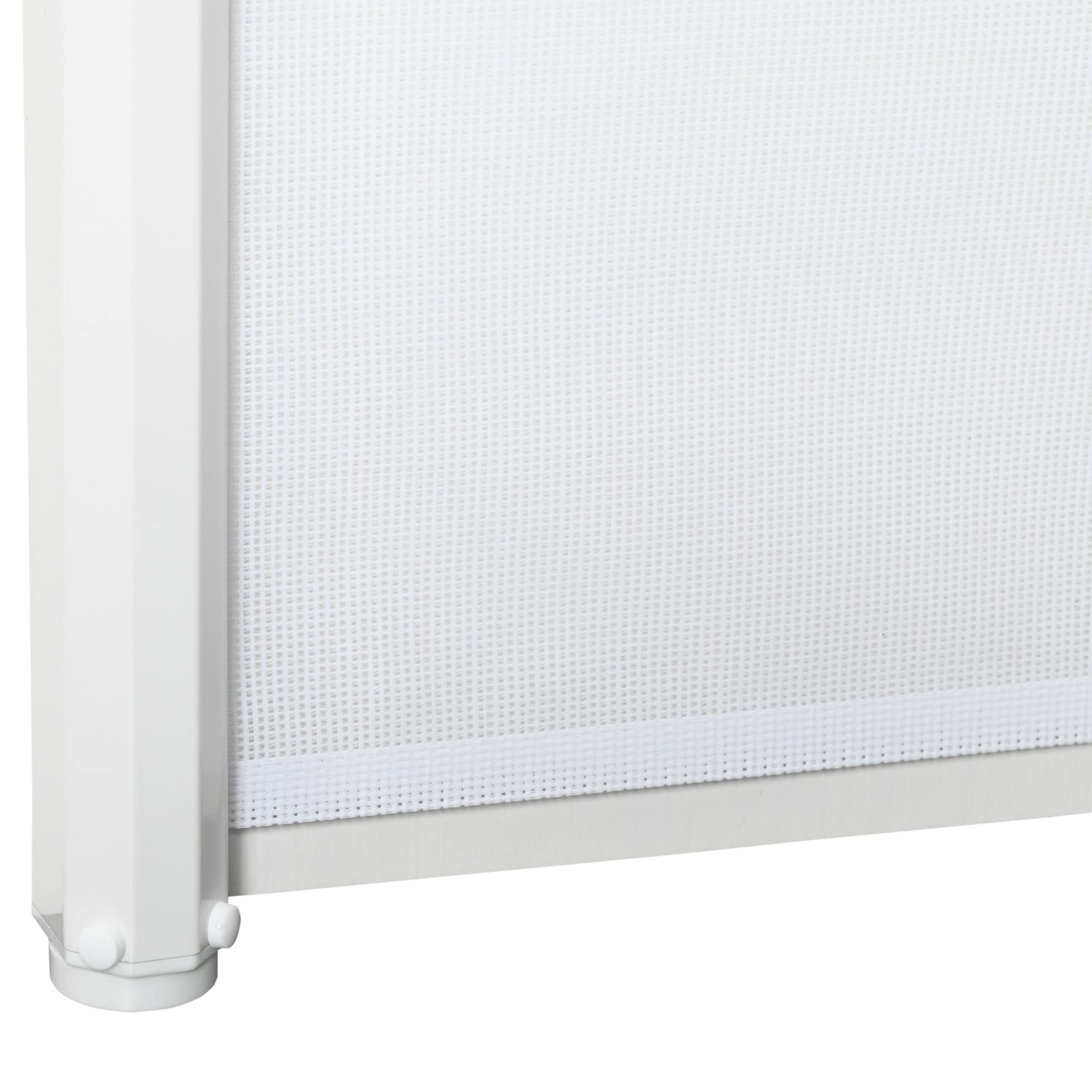 PawHut Retractable Dog Gate Mesh Pet Safety Barrier Extends to 115cm Indoor Guard for Stairs and Doorways White - Damaged Box