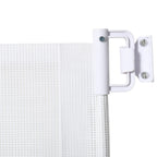PawHut Retractable Dog Gate Mesh Pet Safety Barrier Extends to 115cm Indoor Guard for Stairs and Doorways White - Damaged Box