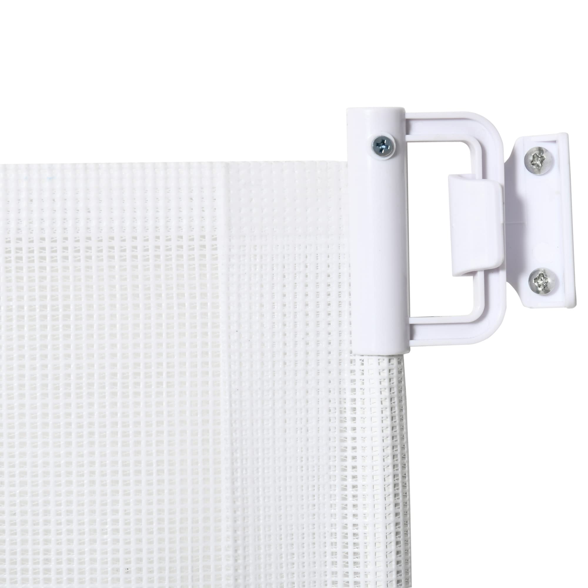 PawHut Retractable Dog Gate Mesh Pet Safety Barrier Extends to 115cm Indoor Guard for Stairs and Doorways White - Damaged Box