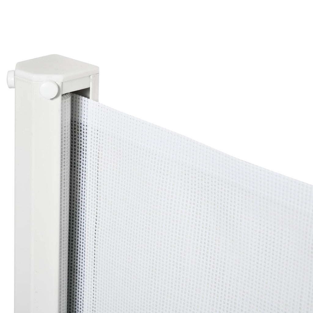 PawHut Retractable Dog Gate Mesh Pet Safety Barrier Extends to 115cm Indoor Guard for Stairs and Doorways White - Damaged Box