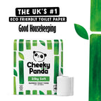 The Cheeky Panda Bamboo Toilet Rolls 48 Pack 3 Ply Eco Friendly Sustainable Loo Roll Bulk Buy Plastic Free Compostable Tissue Paper - Damaged Box