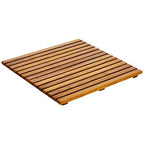 Asinox Natural Teak Wood Bath and Shower Platform 50 x 50 cm Anti-Slip Duckboard Bathroom Floor Mat Grating TEK4A5050