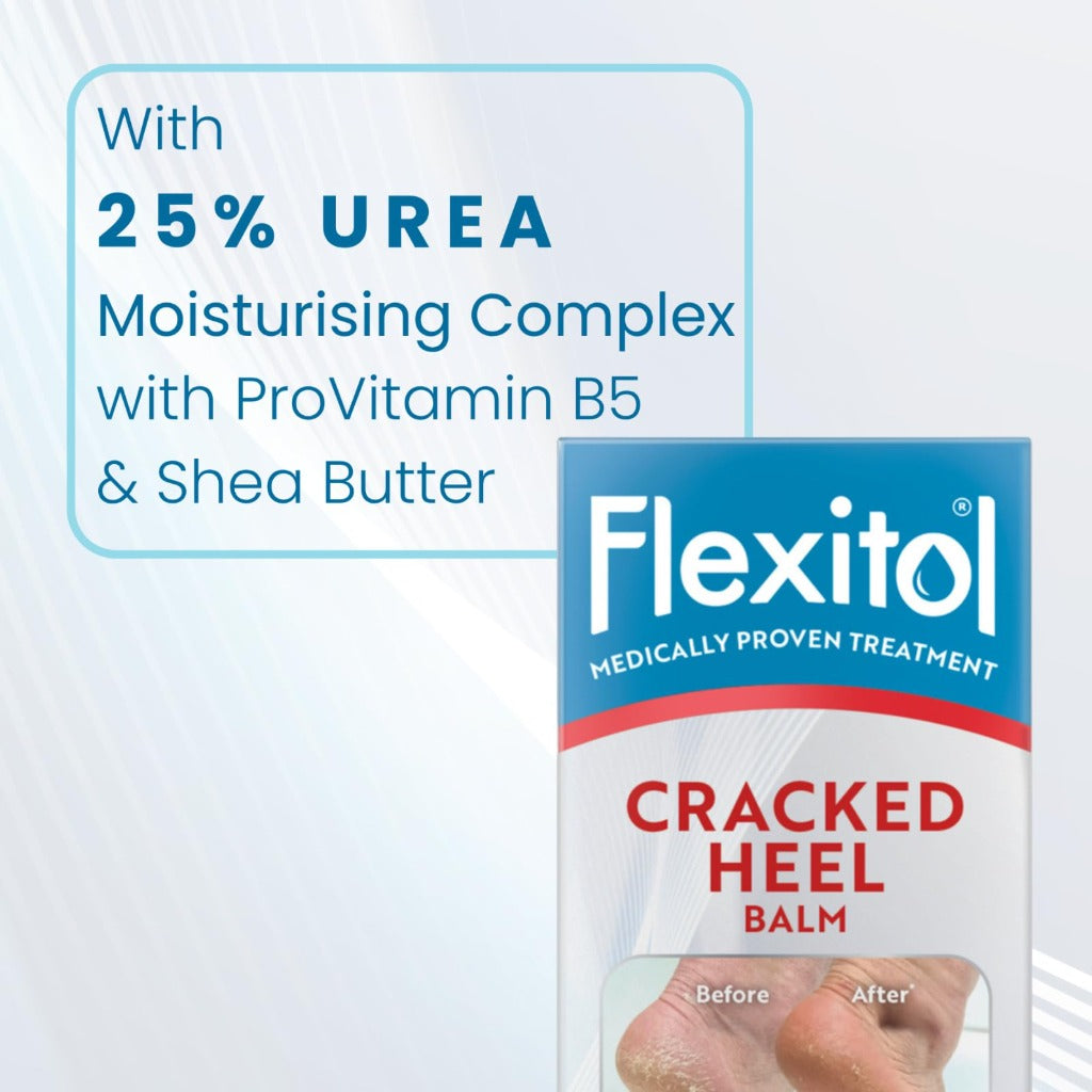 Flexitol Cracked Heel Balm 112g - Foot Cream for Dry Skin and Hard Skin Removal - 25% Urea Formula - Suitable for Diabetics - Damaged Box - BBE 11/2028