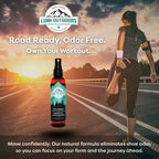 Lumi Outdoors Natural Shoe Deodorizer Spray and Foot Odor Eliminator Extra Strength Lemon Eucalyptus Scent 118ml Boot and Sneaker Freshener - Damaged Box