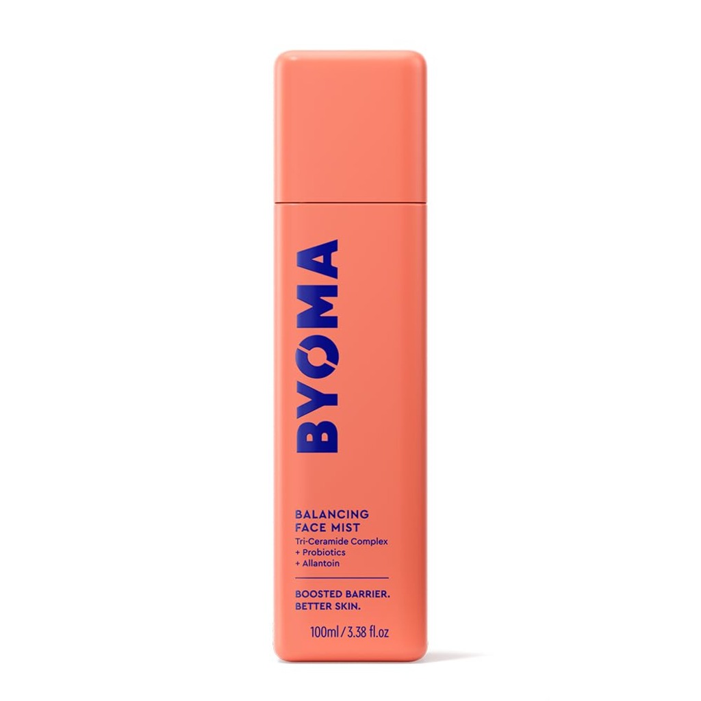 Byoma Balancing Face Mist 100ml pH Balanced Toner Spray with Ceramides Probiotics and Allantoin Alcohol Free Soothing Facial Skin Care - Damaged Box