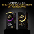 SKYN Elite Non-Latex Condoms Ultra-Thin Soft Skynfeel Regular Size Pack of 10 - Damaged Box - BBE 09/2029