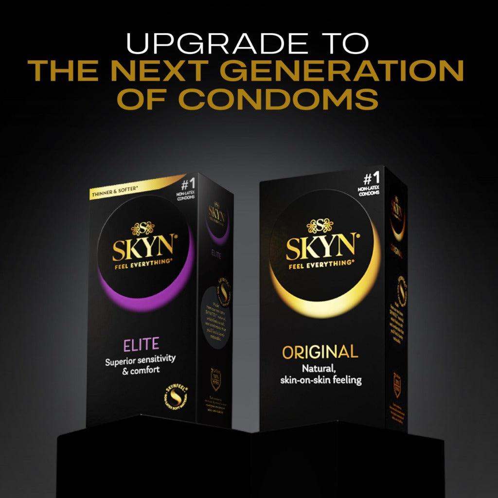 SKYN Elite Non-Latex Condoms Ultra-Thin Soft Skynfeel Regular Size Pack of 10 - Damaged Box - BBE 09/2029