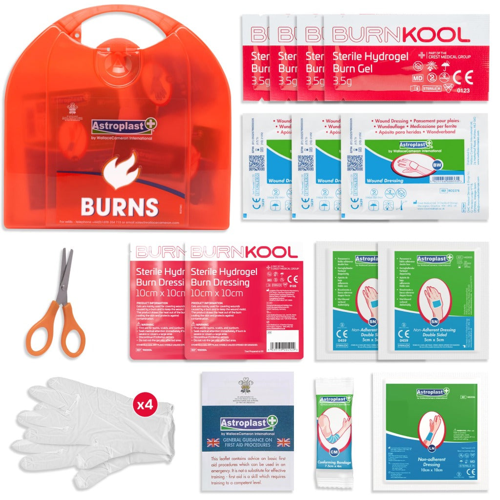 Wallace Cameron 1009005 Burns and Body Fluid First Aid Kit Emergency Medical Response Supplies Pack for Workplace and Home Safety