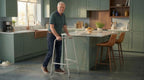 Walking Frame Ultra Narrow Lightweight Aluminium Height Adjustable Medium S63209.M Ergonomic Hand Grips Non-Slip Ferrules Mobility Aid - Very Good