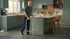 Walking Frame Ultra Narrow Lightweight Aluminium Height Adjustable Medium S63209.M Ergonomic Hand Grips Non-Slip Ferrules Mobility Aid - Very Good