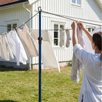 Heavy Duty Telescopic Washing Line Prop Pole 2.6m Galvanised Steel Extendable Clothesline Support Outdoor Garden Laundry Airer Pack of 2 - Damaged Box