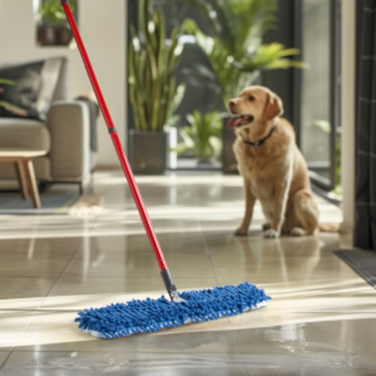 Vileda Pet Pro Microfibre Flip Mop Two-Sided Floor Cleaner for Pet Hair Wet and Dry Use Machine Washable Replacement Head Refill 169956 - Damaged Box