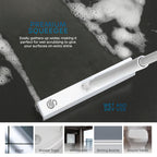 Swan Elevate Angled Floor Scrubbing Brush with Squeegee 180 Degree Pivoting Head 5 Layer Stiff Bristles for Bathroom Patio and Tiles - Damaged Box