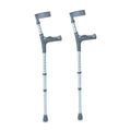 NRS Healthcare Double Adjustable Crutches with Comfy Handle Regular Height Pair Ergonomic Walking Aids for Mobility Support - Very Good