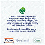 Regina Blitz Household Towels 12 Triple Layered Rolls 70 Sheets Per Roll Extra Large Kitchen Roll Recyclable Paper Packaging FSC Certified - Damaged Box