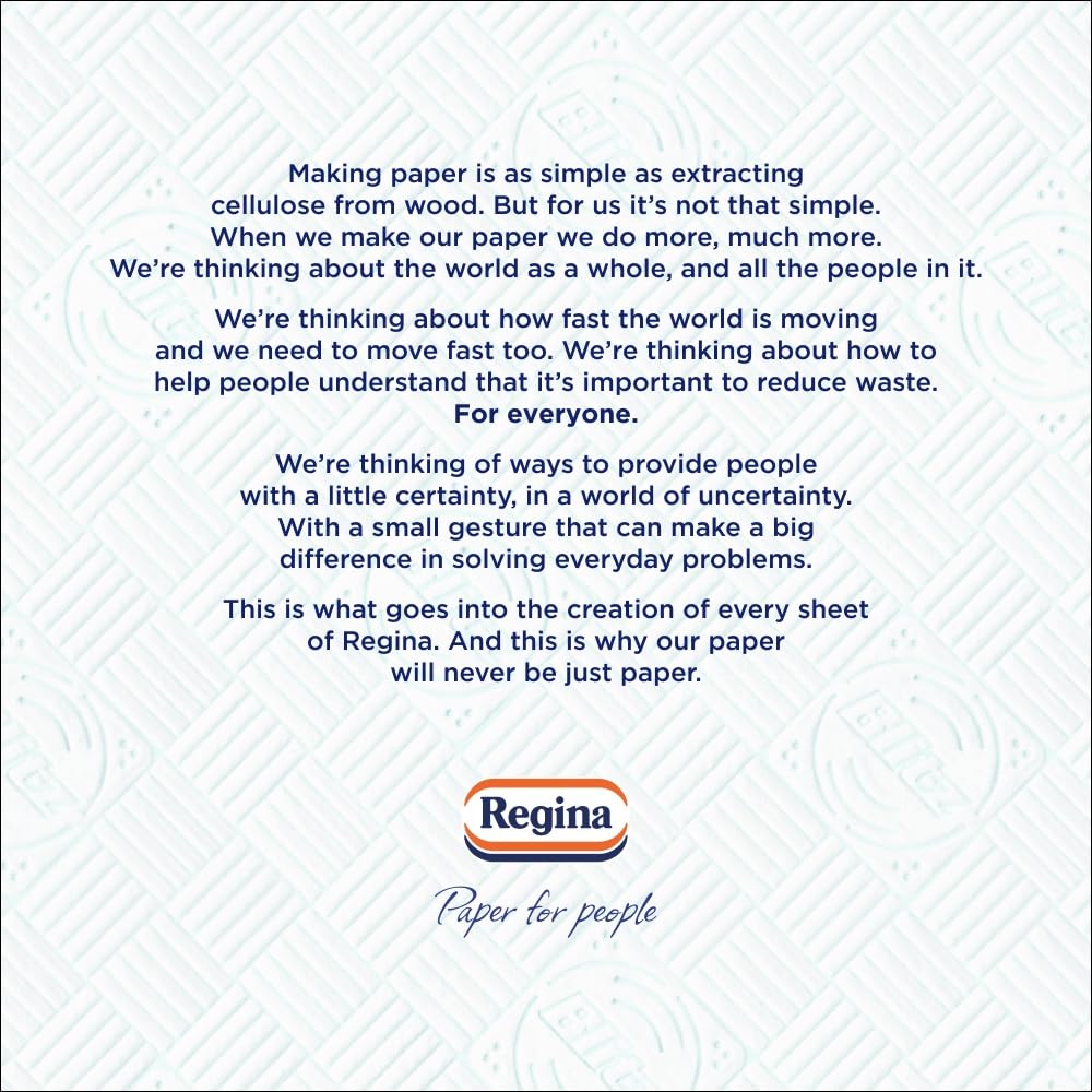 Regina Blitz Household Towels 12 Triple Layered Rolls 70 Sheets Per Roll Extra Large Kitchen Roll Recyclable Paper Packaging FSC Certified - Damaged Box