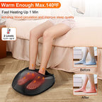 Comfier Shiatsu Foot Massager Machine with Heat Deep Kneading and Compression for Pain Relief and Circulation Plantar Fasciitis Electric - Like New