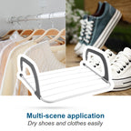 Rainberg 5 Bar Radiator Clothes Airer Rack, Foldable Clothes Airer with Adjustable Arms, Laundry Dryers Clothes, Hanging Drying Rack Airer (Pack of 2) - Like New