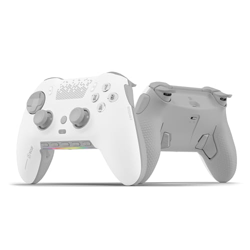 SCUF ENVISION PRO Wireless V1 (2023) PC Gaming Controller - Five Remappable G-Keys - Remappable Back Paddles - Instant Triggers - iCUE Compatible - White - Like New